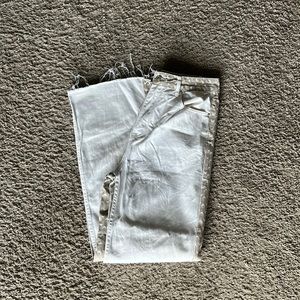 Glassons White/Tan High Rise Straight Jean